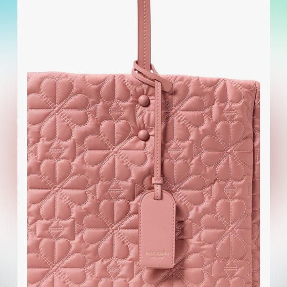kate spade new york Tilly Quilted Fabric Large Tote, Cosmetic Pink - Picture 5 of 11